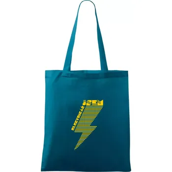 Nákupní taška Jsem elektrikář - blesk - Taška bavlněná - 42 x 38 cm ( Petrolejová )