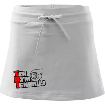 Dámská sukně Ten dým ignoruj - Sportovní sukně - two in one - S ( Bílá )