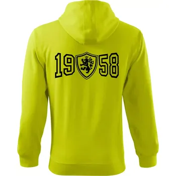 Pánská móda Narozeninový motiv - znak - 1958 - Mikina s kapucí na zip trendy zipper - XL ( Limetková )