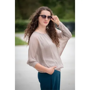 Halenka hedvábí jednobarevná Itálie 2606 barva: šedá světlá, velikost: Univerzální-jedna velikost