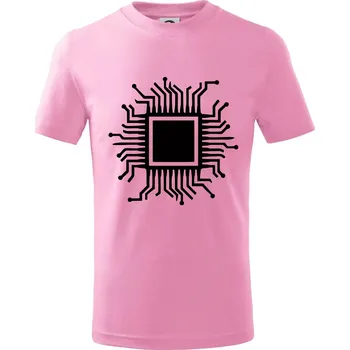 Procesor - Tričko dětské bavlněné - 158 cm/12 let ( Růžová )