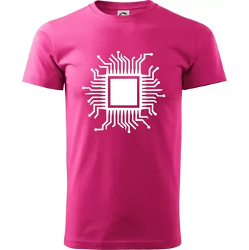 Pánská móda Procesor - Klasické pánské triko vyšší gramáže - 2XL ( Purpurová )