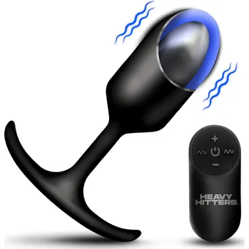 Anální kolík Heavy Hitters Vibrating Weighted Silicone Anal Plug Large Black