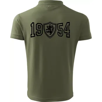 Pánská košile Narozeninový motiv - znak - 1954 - Polokošile pánská Pique Polo 203 - 4XL ( Khaki )