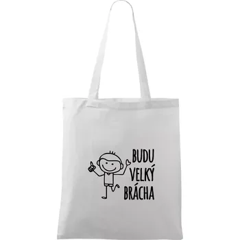 Budu velký brácha - Taška bavlněná - 42 x 38 cm ( Bílá )