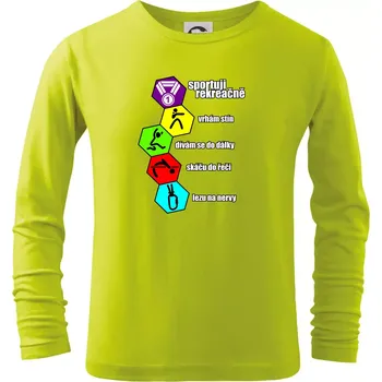 Dětská móda Sportuji rekreačně - Triko dětské Long Sleeve - 122 cm/6 let ( Limetková )