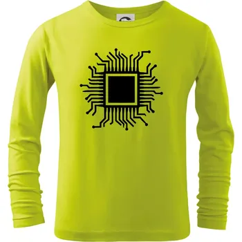 Dětská móda Procesor - Triko dětské Long Sleeve - 134 cm/8 let ( Limetková )