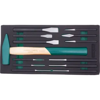 Modul pěnový - kladivo, sekáče, vyrážeče a důlčík, sada 13 dílů - JONNESWAY M09113KV