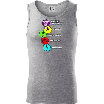 Sportuji rekreačně - Tílko pánské Core - M ( Tmavě šedý melír )