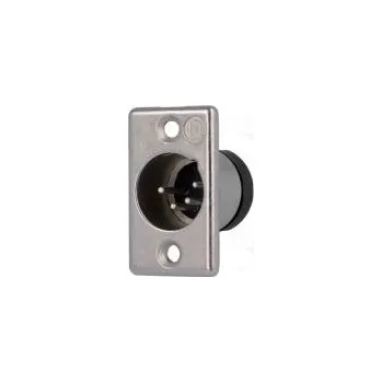 Elektrická zásuvka Zásuvka XLR vidlice PIN 4 přímý pájení Kontakty mosaz 50V