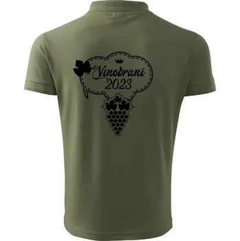 Pánská košile Vinobraní 2023 - Polokošile pánská Pique Polo 203 - M ( Khaki )