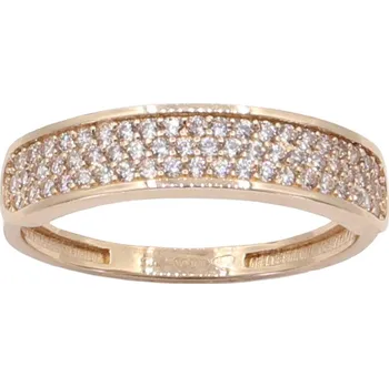 Prsten Zlatý prsten se zirkony YYZ1207RO, vel. 60, 2.35 g (585/1000)