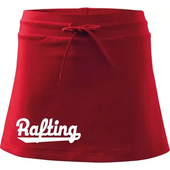 Dámská sukně Rafting nápis - Sportovní sukně - two in one - L ( Červená )