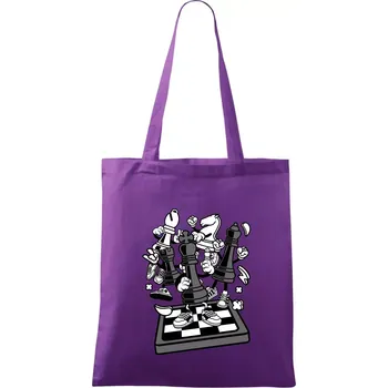 Šachový stůl - Taška bavlněná - 42 x 38 cm ( Fialová )