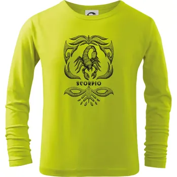 Dětská móda Scorpio - vintage - Triko dětské Long Sleeve - 146 cm/10 let ( Limetková )
