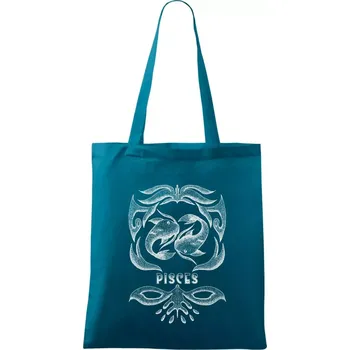 Pisces - vintage - Taška bavlněná - 42 x 38 cm ( Petrolejová )
