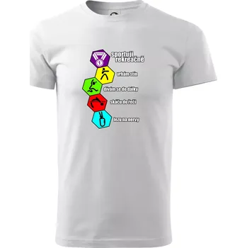 Pánské tričko Sportuji rekreačně - Triko extra velké (5-8XL) - 6XL ( Bílá )