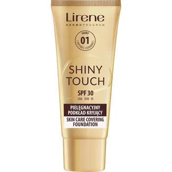 Přípravek na tvář Lirene Shiny Touch pečující krycí make-up na obličej SPF30 ivory 01, 30 ml