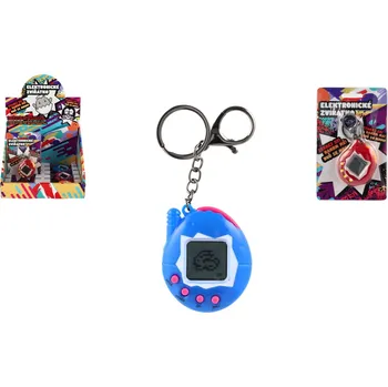 Figurka Teddies Zvířátko elektronické přívěsek plast 5x6cm na bat. 4 barvy se zvukem