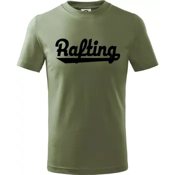 Rafting nápis - Tričko dětské bavlněné - 104-110cm / 3-4 roky ( Khaki )