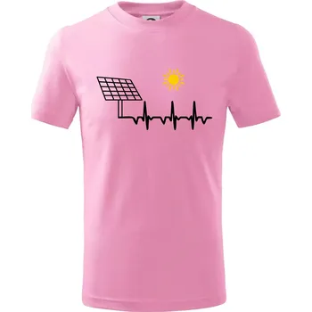 Ekg Fotovoltaická elektrárna - Tričko dětské bavlněné - 98 cm / 2 roky ( Růžová )