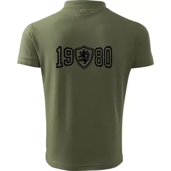 Pánská košile Narozeninový motiv - znak - 1980 - Polokošile pánská Pique Polo 203 - XL ( Khaki )