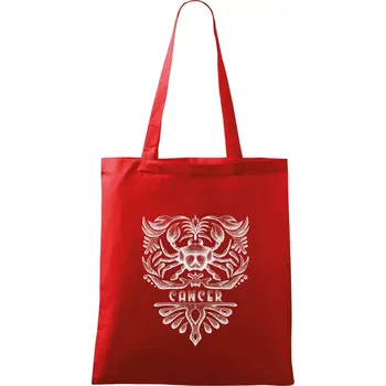 Nákupní taška Cancer - vintage - Taška bavlněná - 42 x 38 cm ( Červená )