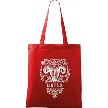 Nákupní taška Aries - vintage - Taška bavlněná - 42 x 38 cm ( Červená )