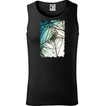 Pánské termoprádlo Barevné nebe - stožáry vysokého napětí - Tílko pánské Core - XL ( Černá )