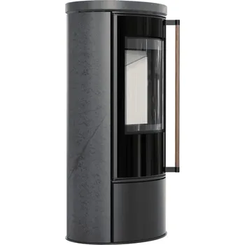 Krbová kamna KRATKI ERIK 5,5 kW 150 akumulační keramika GRAFITE SATIN P Jatoba BA1