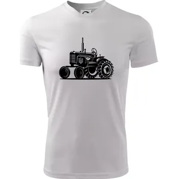 Pánské tričko Traktor Ukrajinské armády - Pánské triko Fantasy sportovní (dresovina) - 2XL ( Bílá )