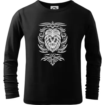 Chlapecké tričko Leo - vintage - Triko dětské Long Sleeve - 122 cm/6 let ( Černá )