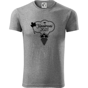 Vinobraní 2023 - Viper FIT - Pánské zůžené tričko - 3XL ( Tmavě šedý melír )
