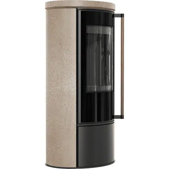 Krbová kamna KRATKI ERIK 5,5 kW 150 akumulační keramika GOLD SATIN P Jatoba BLACK BA1