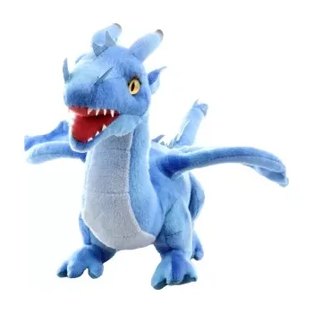 plyšák Plyšový modrý drak 36 cm eco friendly