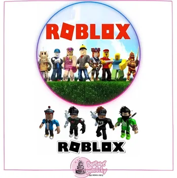Jedlá dekorace na dort Roblox č.2 - jedlý papír - Bez úprav / Jedlý papír / Bez decor gelu