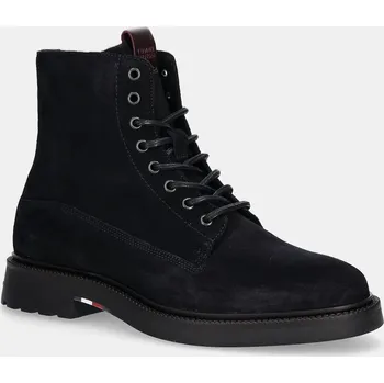 Pánské tenisky Semišové boty Tommy Hilfiger COMFORT LWT SDE BOOT pánské, tmavomodrá barva, FM0FM05594 59X, EUR 40