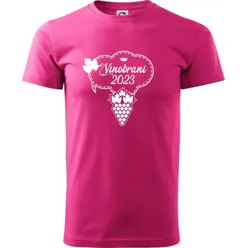 Pánská móda Vinobraní 2023 - Klasické pánské triko vyšší gramáže - M ( Purpurová )