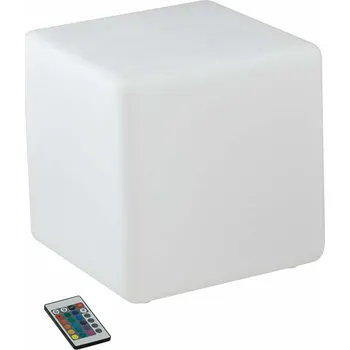 Venkovní osvětlení FAN EUROPE Solární LED svítidlo Geco, bílé, 1 W, 90 lm, RGBW, stmívatelné, IP65, vč. dálk. ovl., 30 x 30 x 30 cm