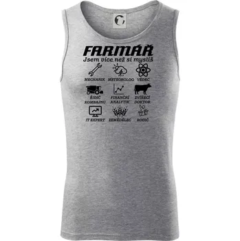 Symboly Farmář - Tílko pánské Core - S ( Tmavě šedý melír )