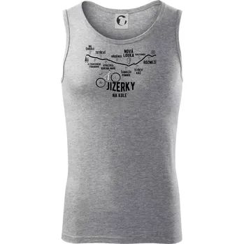 Jizerky na kole celopéro - Tílko pánské Core - S ( Tmavě šedý melír )