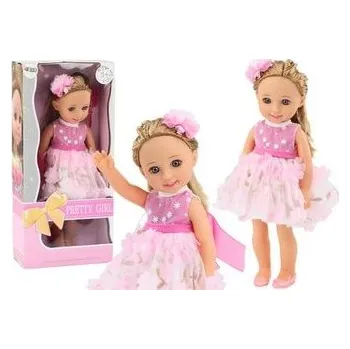 Panenka Lalka w różowej sukience 38cm (pl, 2000, Leantoys)