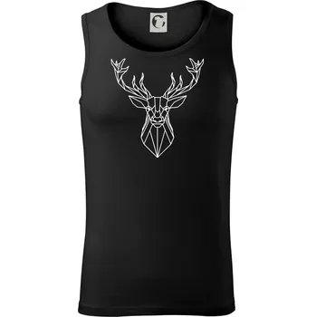 Geometrie - Jelen velký - Tílko pánské Core - L ( Černá )