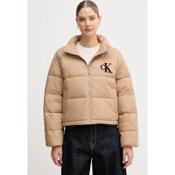 Péřová bunda Calvin Klein Jeans LV047D503G béžová 01A, vel. L