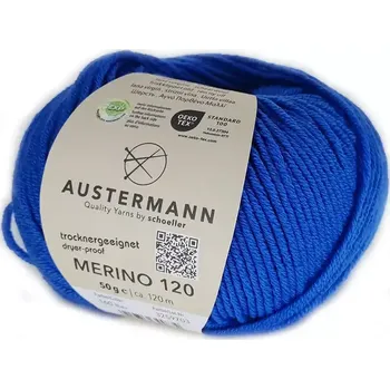 Příze Austermann Merino 120 EXP 160 (Příze Merino 120 EXP BLAU)