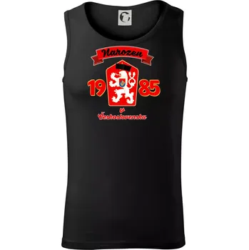 Narozen v Československu - Přelepený znak 1985 - Tílko pánské Core - XL ( Černá )