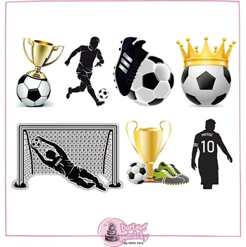 Jedlá dekorace na dort Fotbalisti mix 1 - jedlý papír - Bez úprav / Jedlý papír / Bez decor gelu