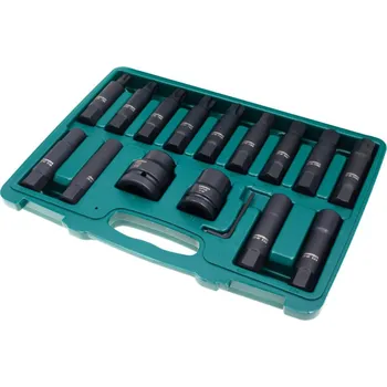 Bit Úderové hlavice 3/4” a 1” IMBUS, TORX a E-TORX, sada 16 ks - JONNESWAY AI050113