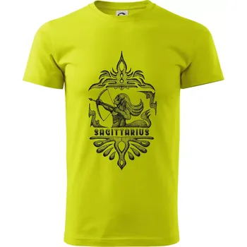 Sagittarius - vintage - Klasické pánské triko vyšší gramáže - XS ( Limetková )
