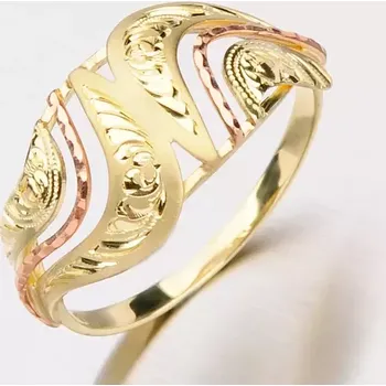 Oblečení a móda Dámský prsten žluté zlato 585 51P-462 velikost 64